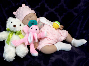 Full Silicone Doll, Platinum Silicone Dolls that take a pacifier and a bottle 17 inches 5.6 pounds
